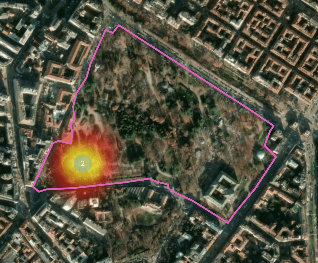 Milano pollinator density map